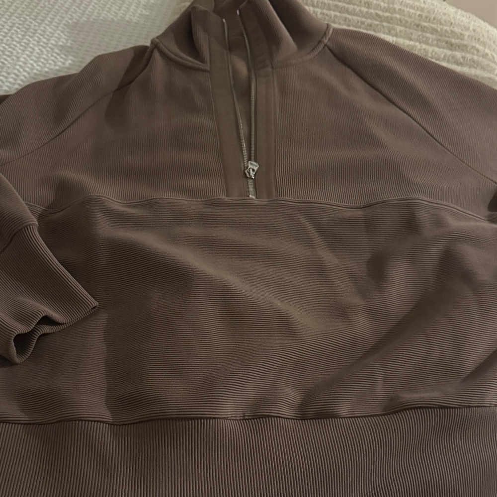 VARLEY Lismore (Taupe) Half-Zip Sweater